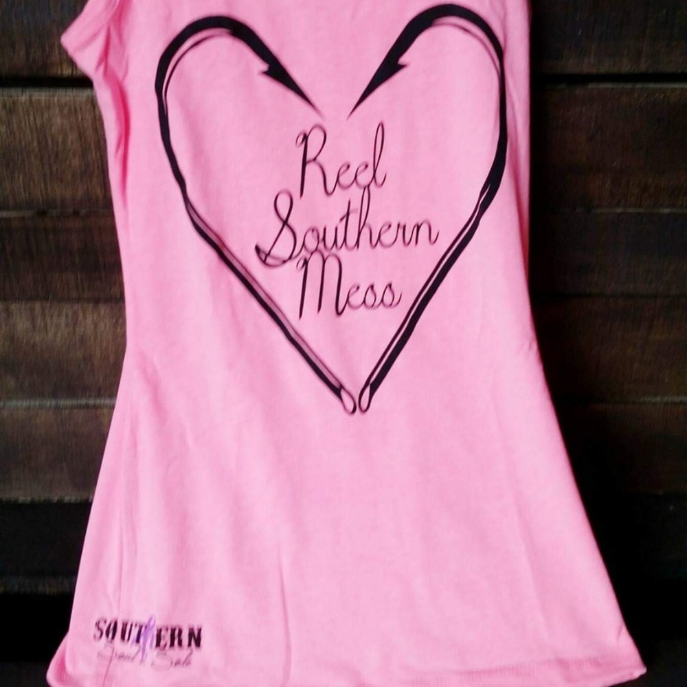 Bright blue "reel hot mess" tank